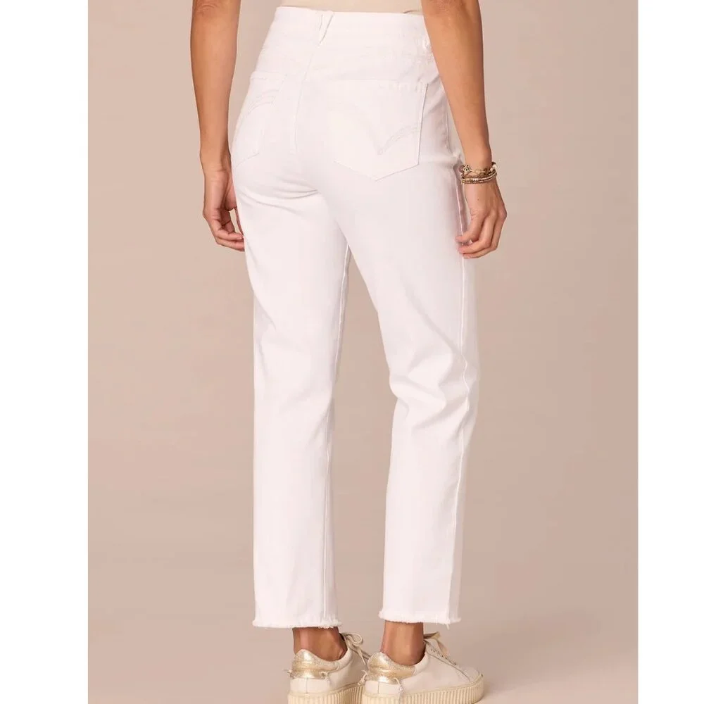New w/Tags - Democracy Ab-Solution Hi Rise Straight Jeans, Optic White, 18P Plus - Picture 11 of 14